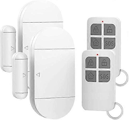 2pcs Door and Window Alarm Wireless Magnetic Sensor with 2 Remote Controls for Home Security System Child Safety Anti-theft Burglar Alarm Detectors 13