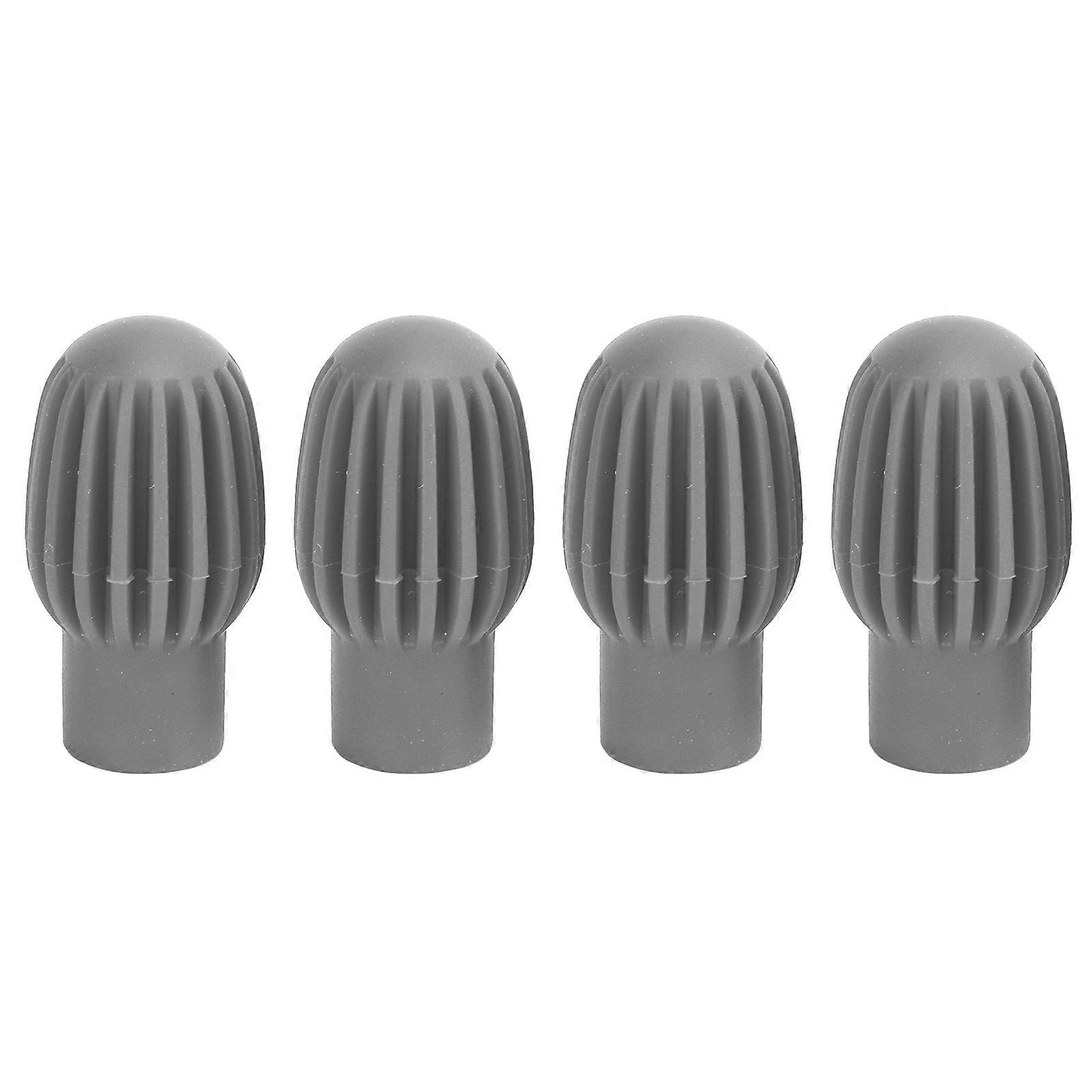 4Pcs Silicone Drumstick Tips Silent Practice Drum Mute Dampener Percussion AccessoriesGray