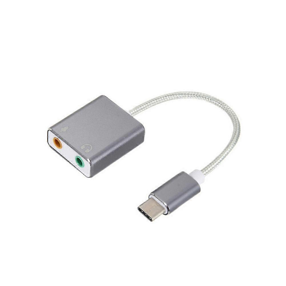 7.1 External Type C USB Sound Card for Macbook Pro Air 3.5mm Audio Mic Adapter