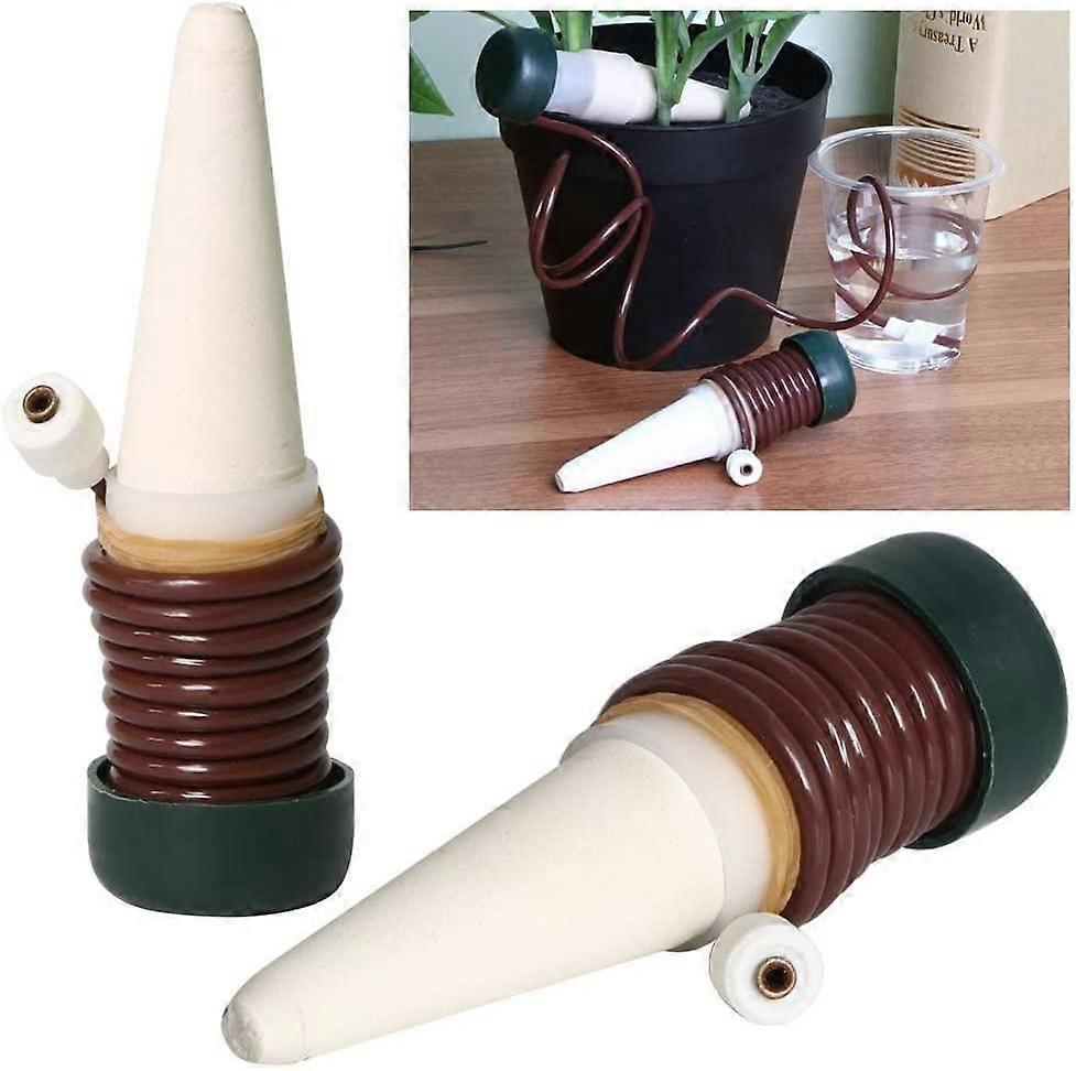 8-pack automatic plant watering system devices, slow release ceramic material feeder for vacation plant self watering kit