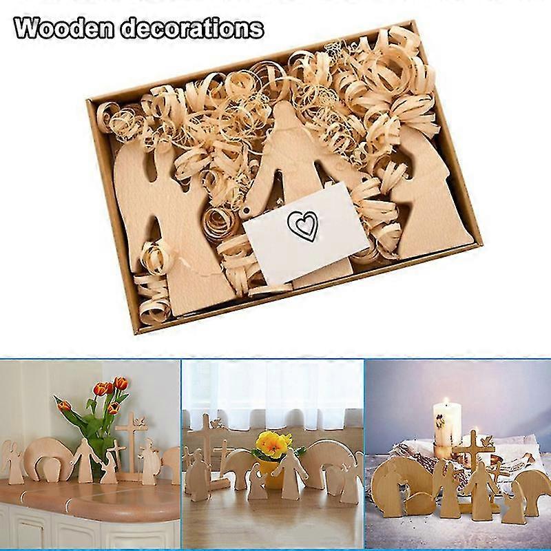 חג הפסחא סצנה עץ קישוט חג הפסחא דקור עץ צלב תחיית המתים סצנה דקור לידה עץ