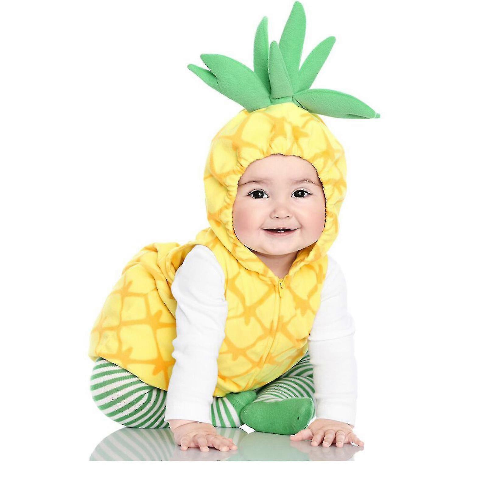 Unisexe bébé Halloween Costume fruits ananas combinaisons à capuche barboteuse déguisements Photo Prop G