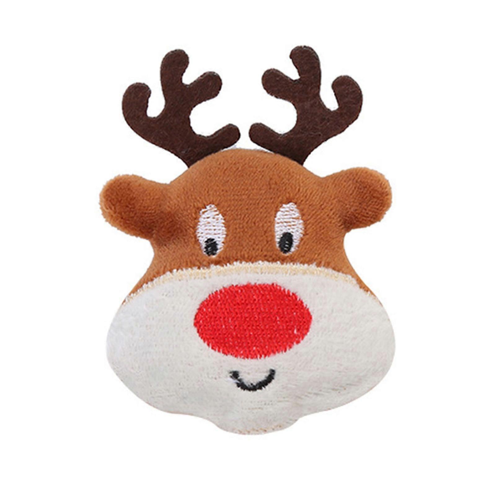 Christmas Pet Toy Elk Xmas Santa Claus Design with Catnip Bite Resistant Teeth Grinding Soft Plush Pet Cat Chew Toy Qinghai