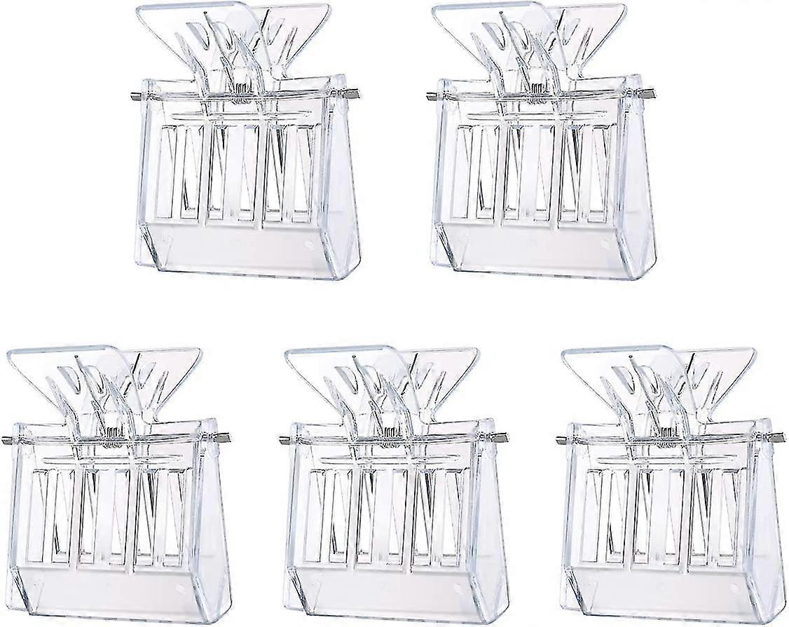 Bee Queen Catcher Plastic Queen Bee Cage Clips Beekeeping Tools 5pcs (transparent)