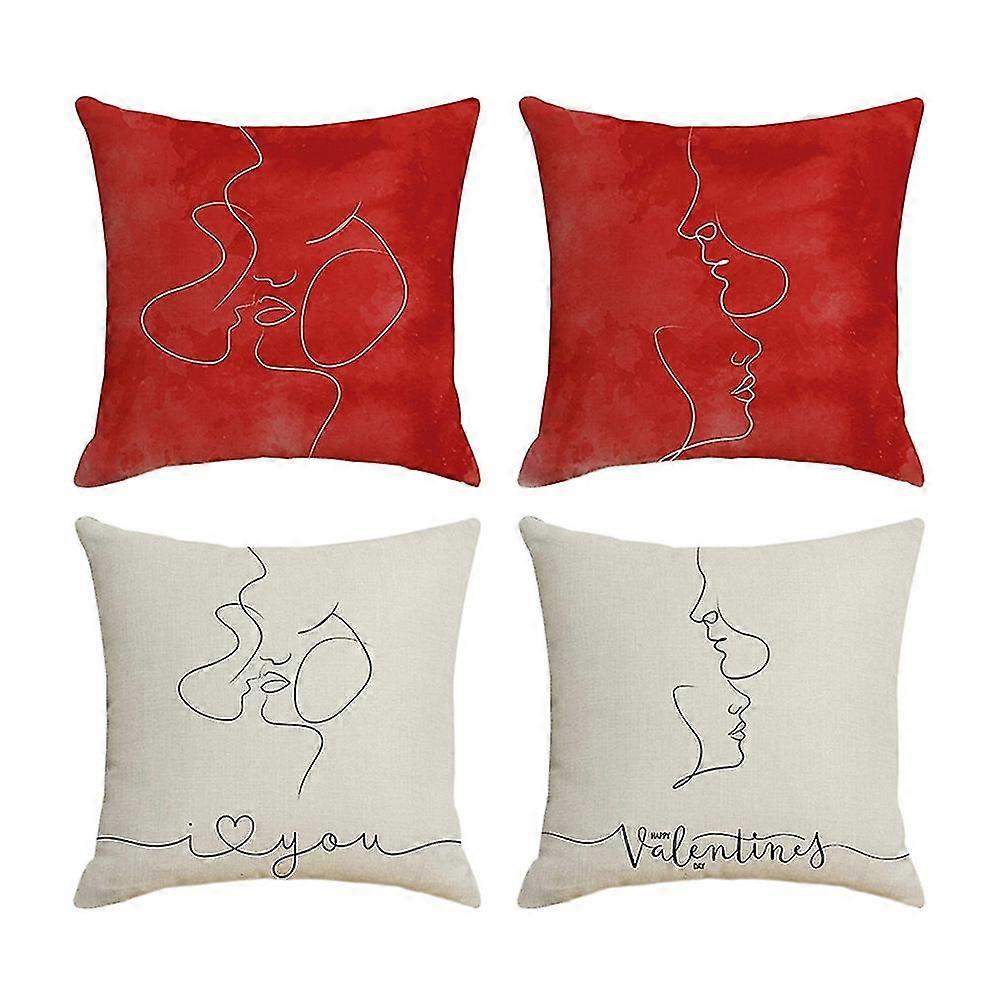 Cushion Covers Valentine's Day For Home Decor Mr & Mrs Pillowcase
