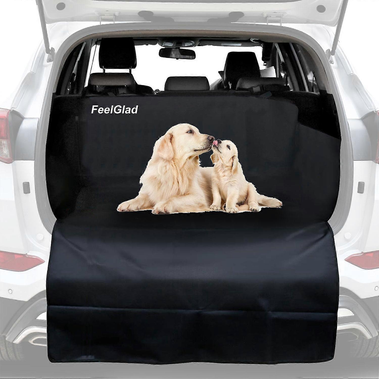 犬用SUVカーゴライナー-犬用カーシートカバーバン、SUV用ペットシートカバー-ブラック、防水滑り止め裏地、洗える