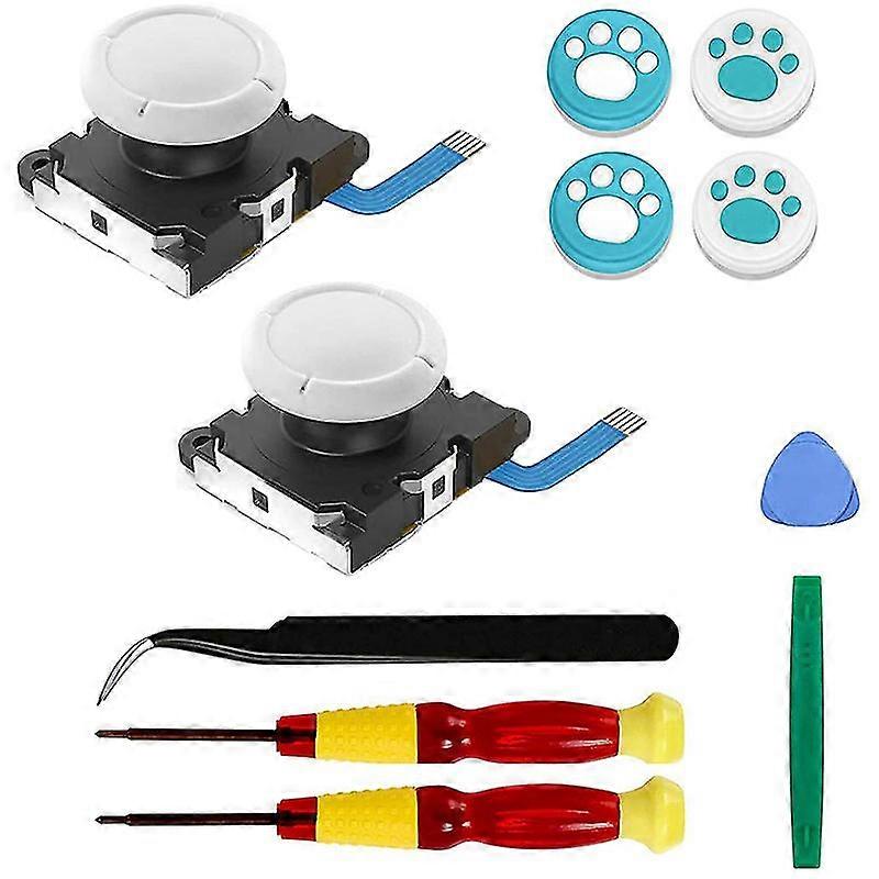 2-pack Replacement Joystick Analog Thumbstick Part For Controller - With Repair Tool Kit