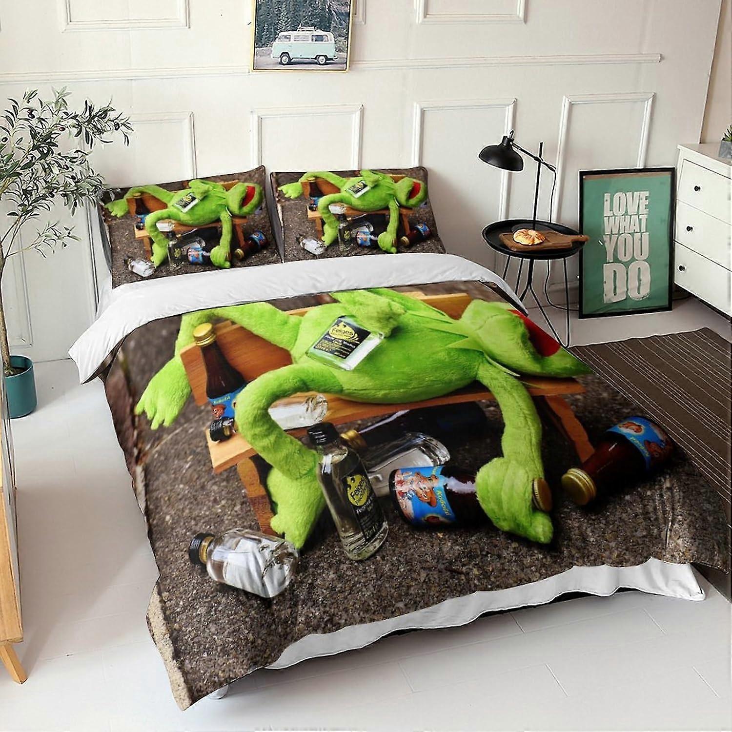 Interesting Duvet Cover, Innovative Printed Bedding Set, Microfiber Duvet Cover Sets, Bedding Set with Pillowcase with Closure 135*200 CM