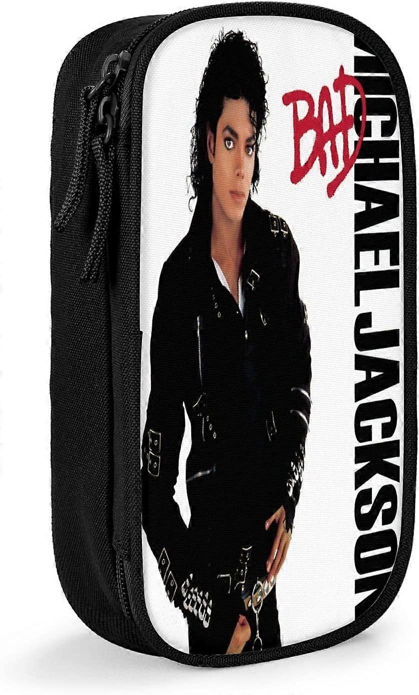 マイケルジャクソンペンケース大容量旅行化粧品バッグジッパーペンケース男の子女の子オフィス学生文房具収納-SYS20209