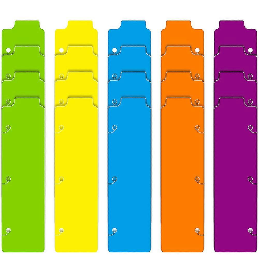 20 Pieces Snap-in Plastic Bookmark Mini Dividers Snap in Bookmark for Planner Multicolor Plastic Bo