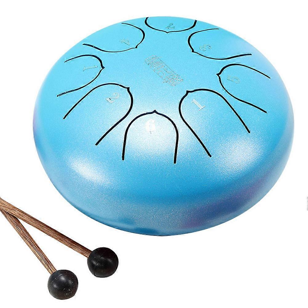 Nature Steel Drum Kit Tongue Drum 6 Inch 8 Tune Steel Hand Pan Drum Tank Drum Percussion