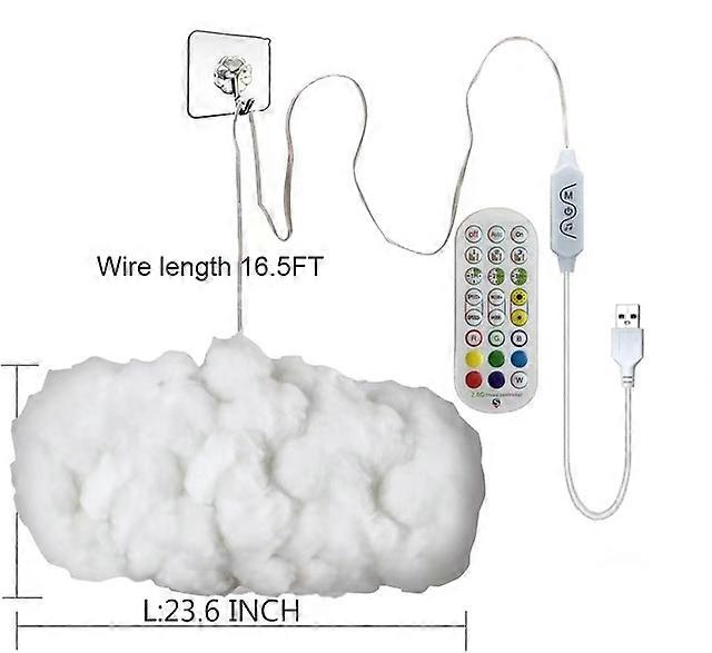 USB 3D Cloud Light Music Sync Warm White Multicolor lightning Changing Strip 360 Wireless Remote APP for Kids Bedroom Decor