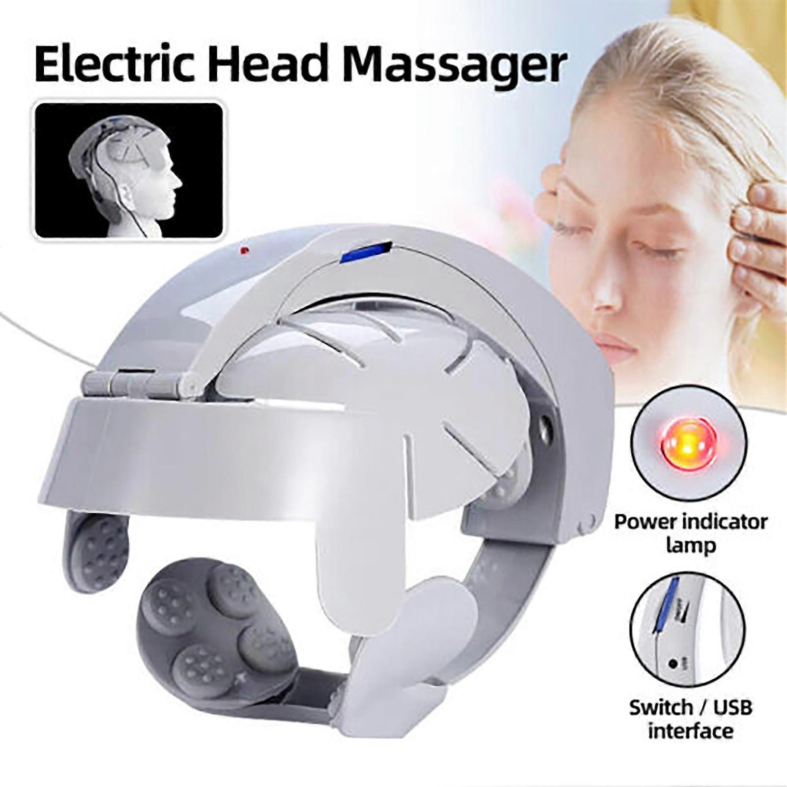 Electric Head Massager Helmet Multifunctional Vibration Scalp Massager Scalp Massage Machine for Adults Teenager The Elder