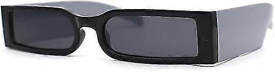 Slit Narrow Lens Rectangle Mod Plastic Sunglasses