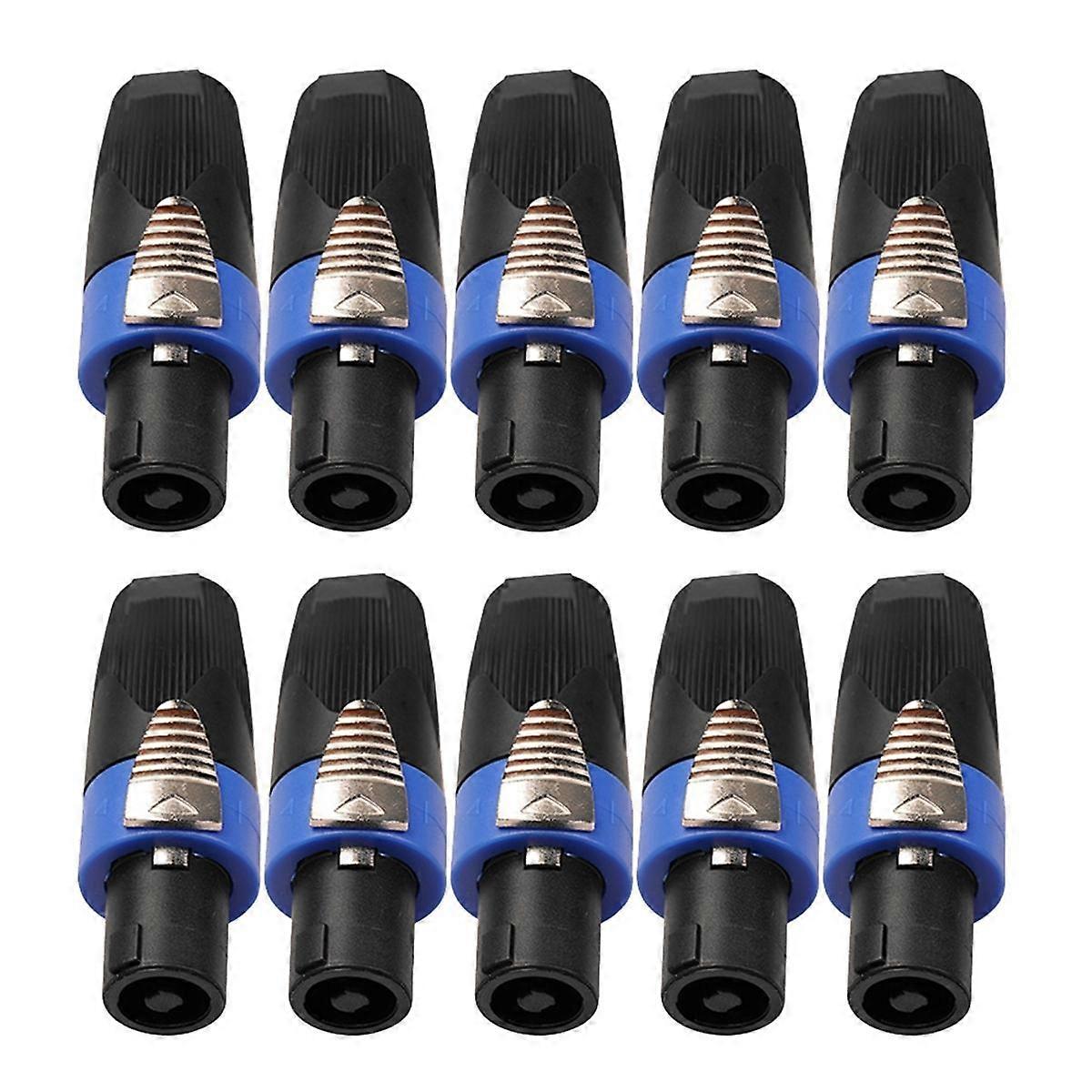 10 PCS Audio Speaker Connectors Plugs Twist Lock Rechargeable Portable Speaker Wireless for Speakon