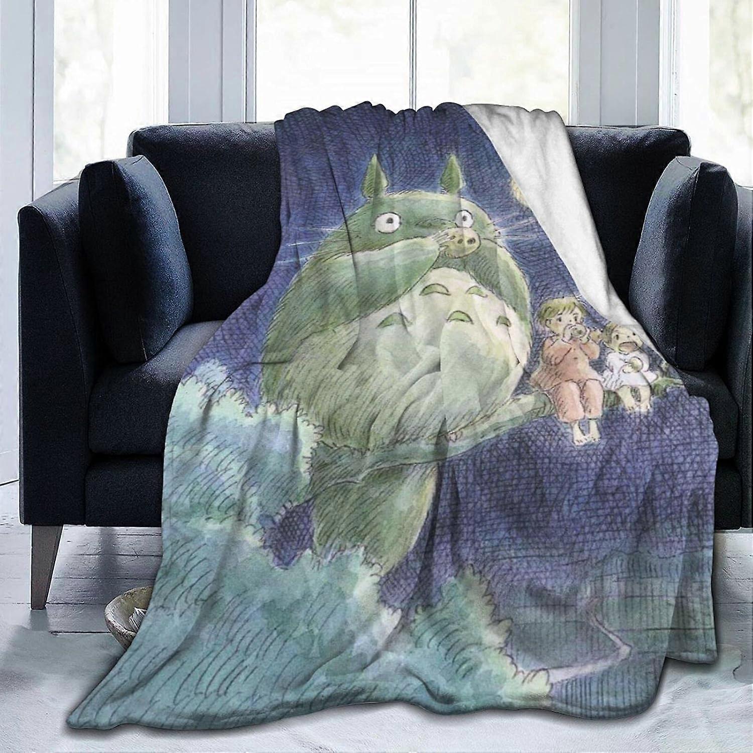 Vintage Totoro Flanella Coperta Caldo Tiro Coperta Grande Morbida