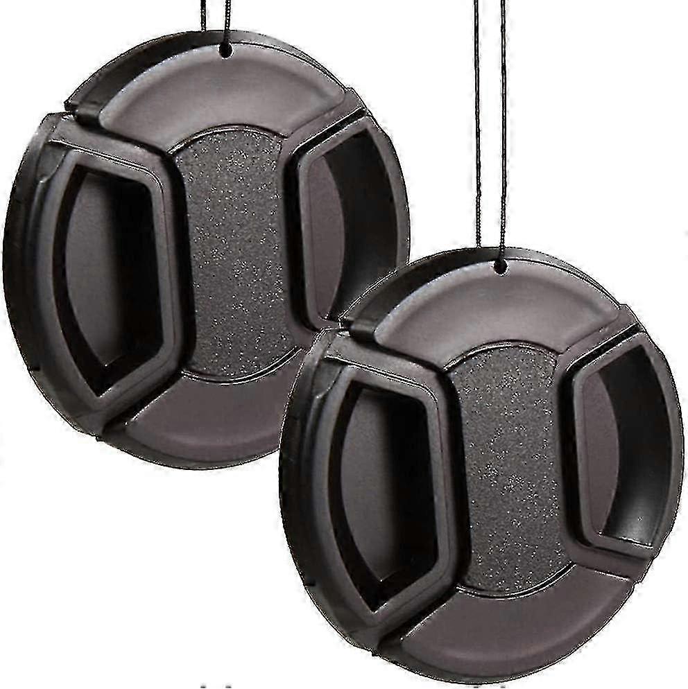 [מארז 2] מכסה עדשה נצמד בגודל 58 מ"מ עבור Canon Eos 2000d (רבל T7) עם עדשות Ef-s 18-55mm f/3.5-5.6, Ef-s 55-250mm f/4-5.6