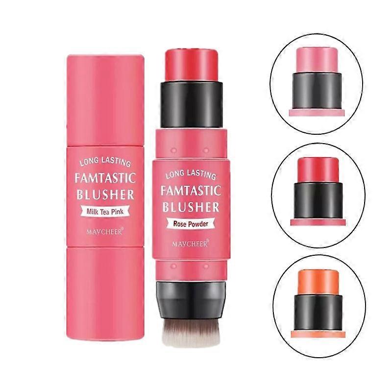 Blendable And Constructible Colors - Two In One Powder Blusher And Lip Stick