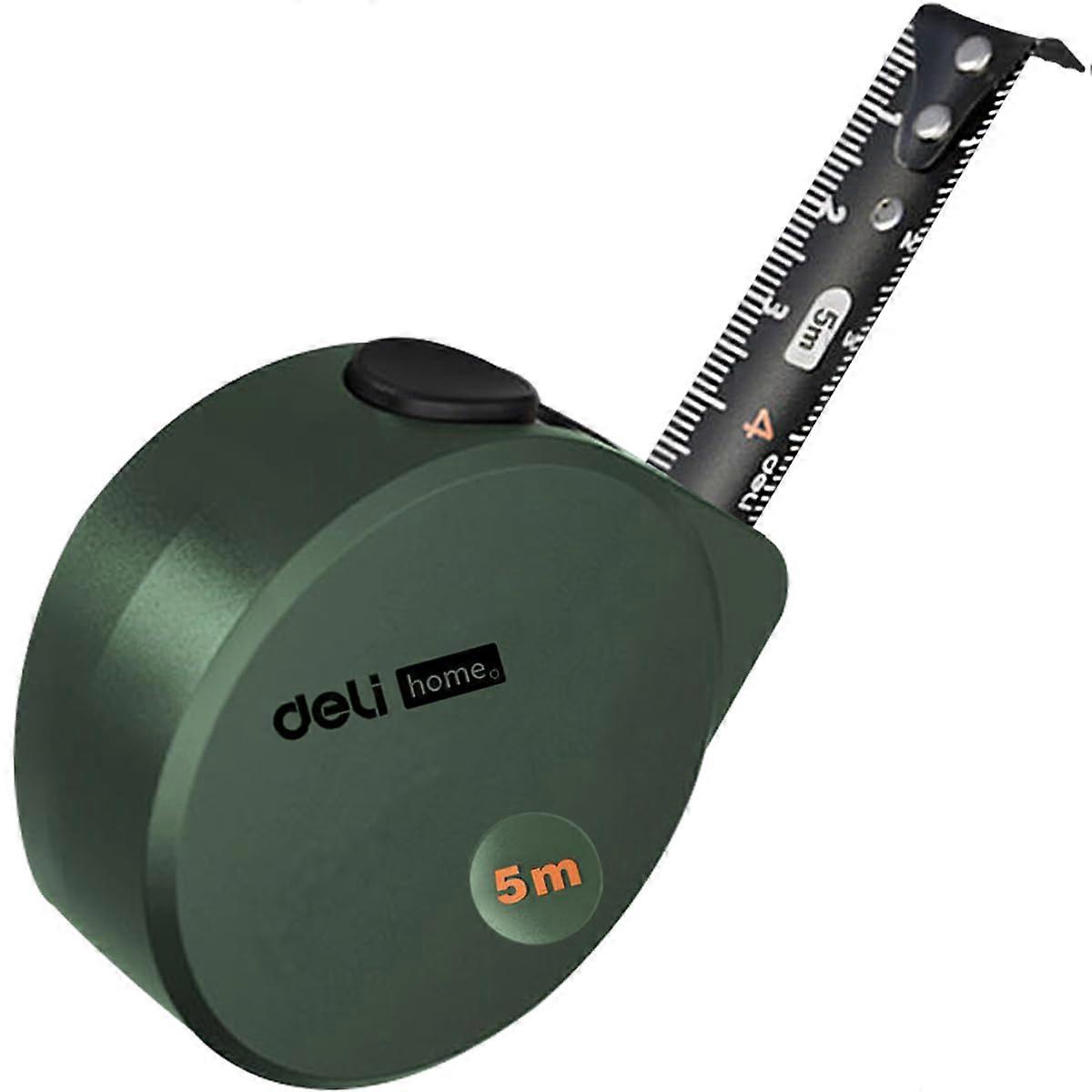 Tape Measure 5M Steel Clearly Marked and Extendable Up to 2 m Tape Edges are Passivated with Cushioned Grip,Green