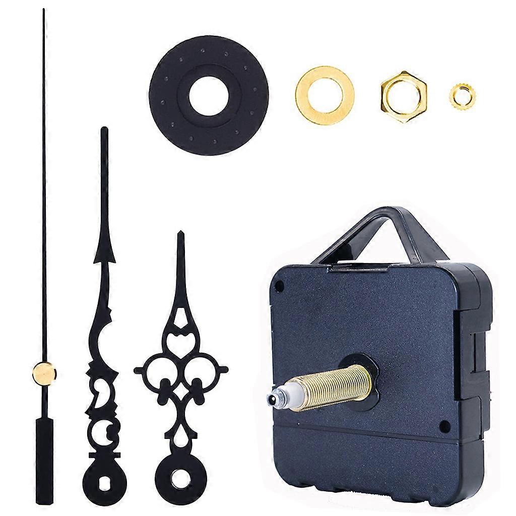 Watch Movement, Wall Clock, DIY Repair Part, Watch Movement, Shaft & Hand Set, Replacement Movement Parts ,black