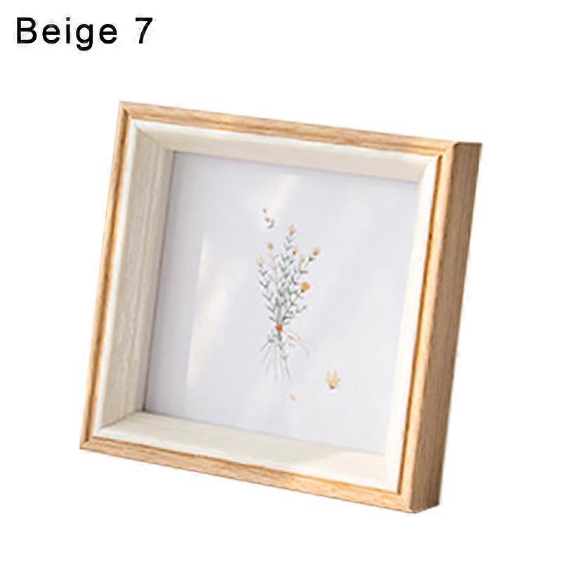 Portable Picture Frame Delicate Resin Square Anti-deform Photo Holder for Home KAESI