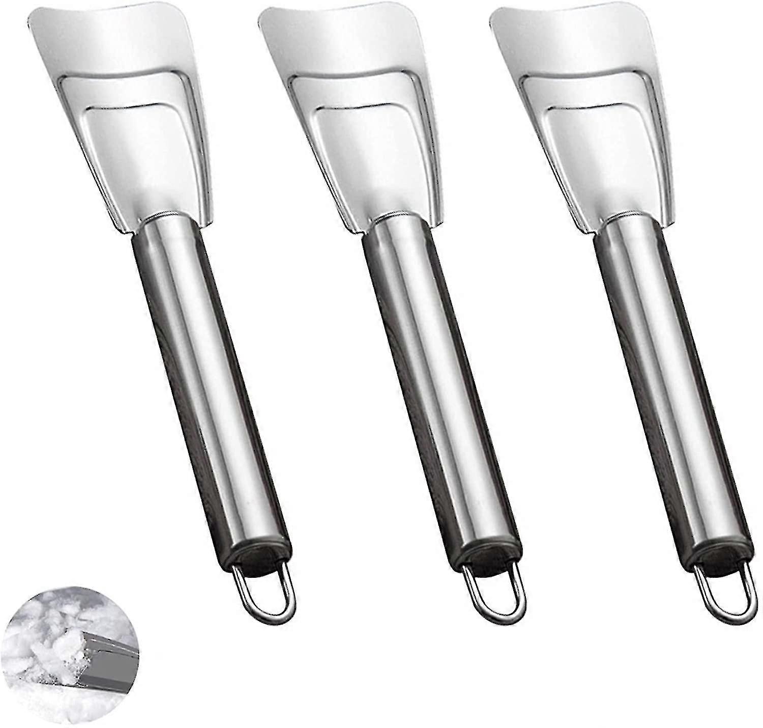 Ice Scraper Kitchen Freezer Acero inoxidable Desempañador de ice scraper (3 piezas)