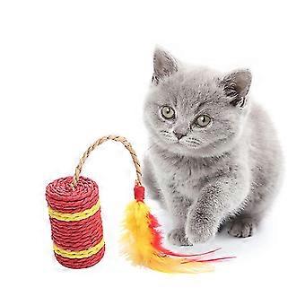 Kattenspeelgoed Opwindend Papier Touw Rotjes Speelgoed Met Veren Katten Klauwen Slijpen Speelgoed Kitten Speelspeelgoed Kattenbenodigdheden