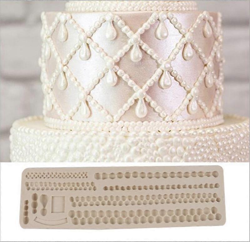 1pc Pearl String Beads Silicone Mold Cake
