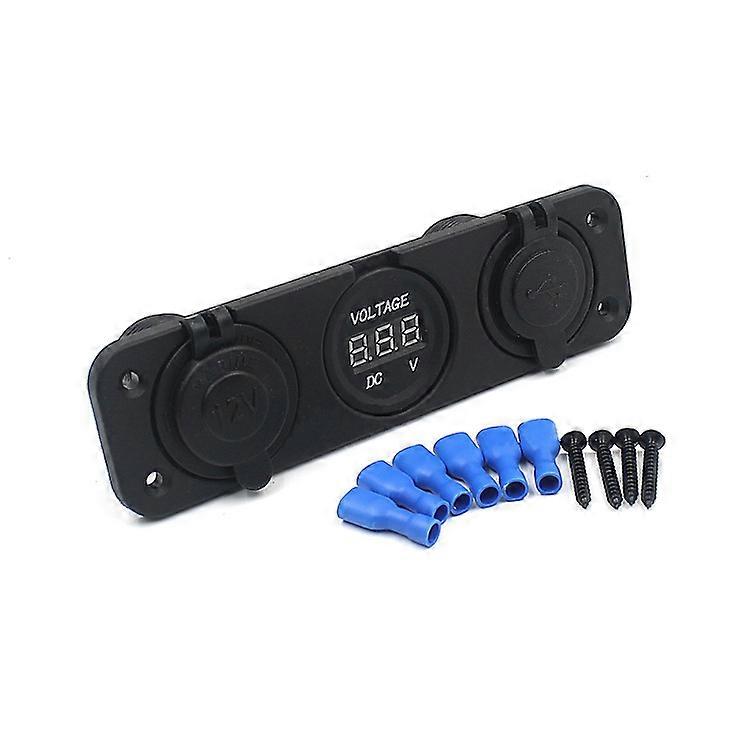 12v Cigarette Lighter Outlet Socket Panel 3 In 1