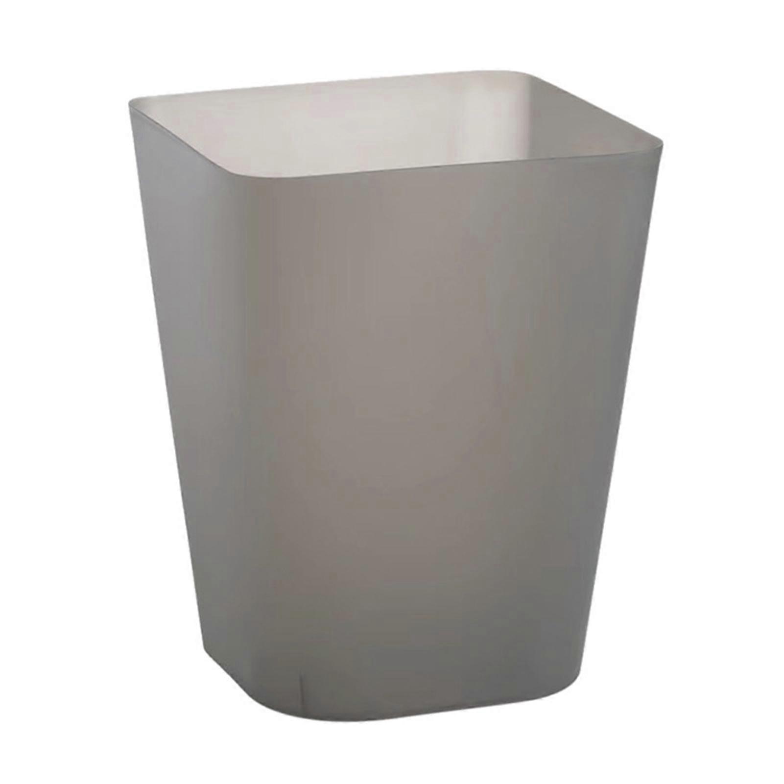 Rubbish Bin Large Opening No Lid Strong Loading Simple Style Square Kitchen Bathroom Living Room Striped Trash Can for Car KAESI