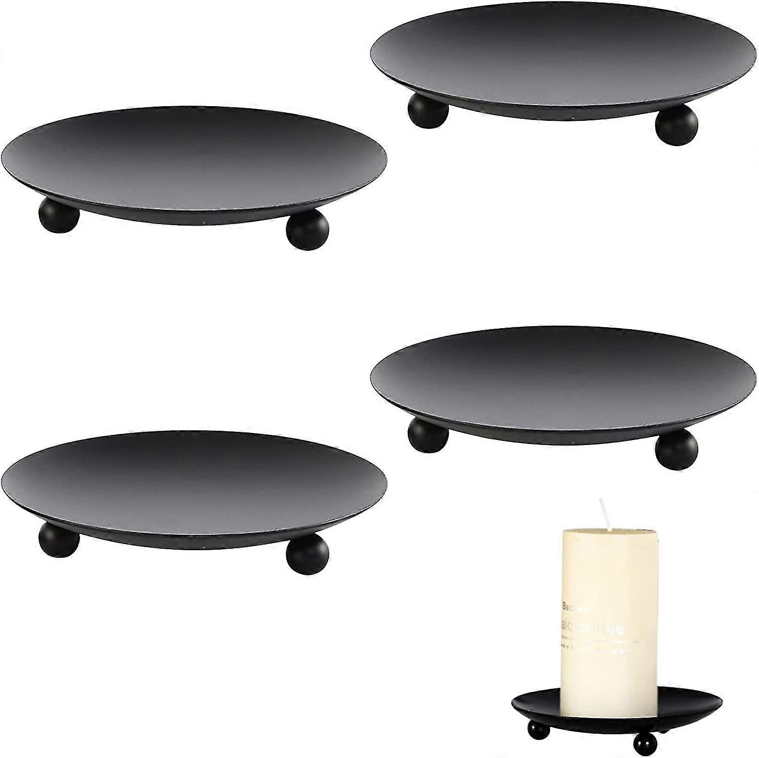 2024 4 قطع شمعدان ، حامل شمعة حديد رجعي دائري ، لتزيين منزل الزفاف ، هدية عيد ميلاد