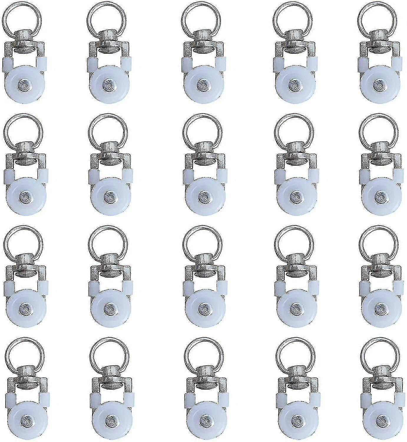 20pcs Curtain Track Rollers,track Rollers,curtain Rod Rollers Sliders,silent Pulley,window Curtain Track Double Track Roller