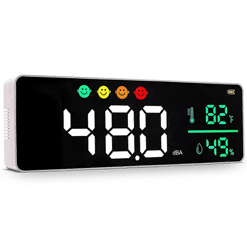 3-In-1 Decibel Meter Sound Level Reader+Humidity & Temperature, Classroom Noise Meter,Decibel Reade