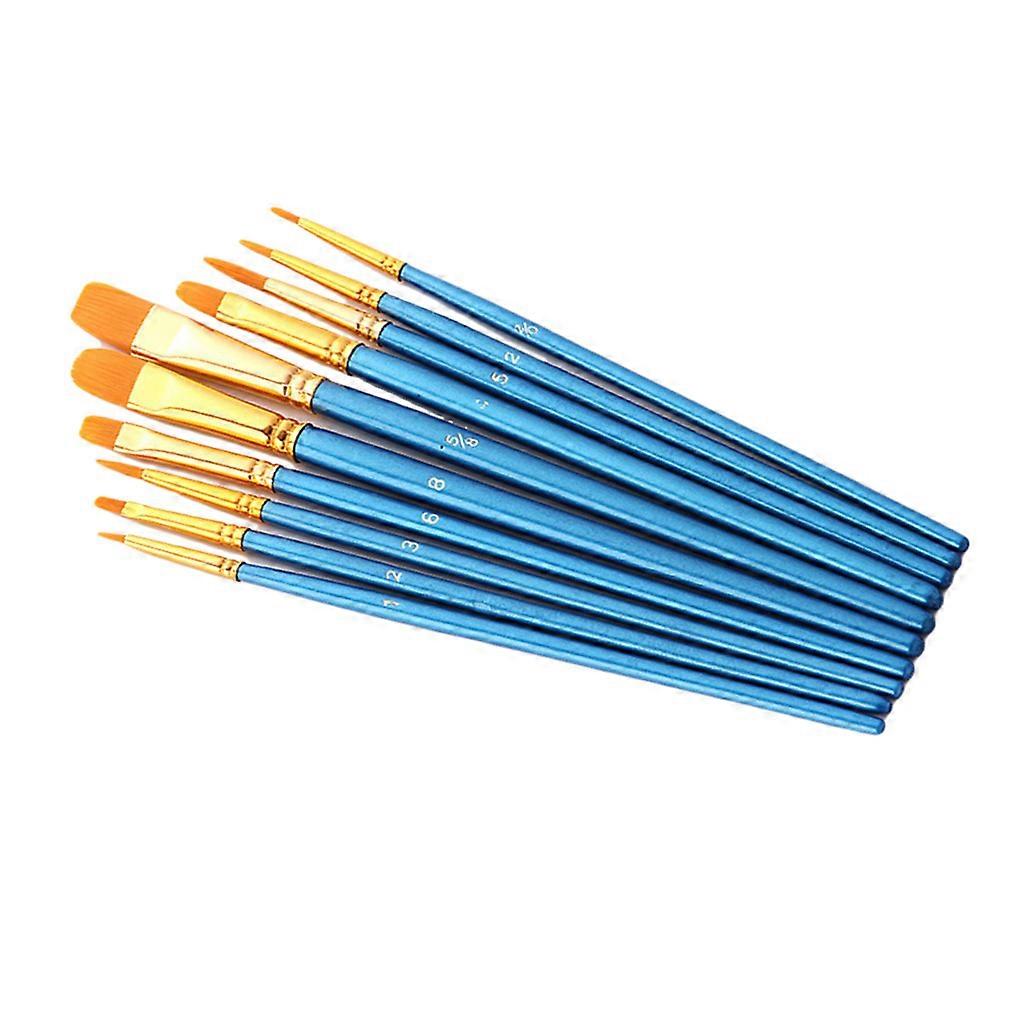 10pcs Multi-function Nylon Brush Assorted Size Artist Painting Brushes