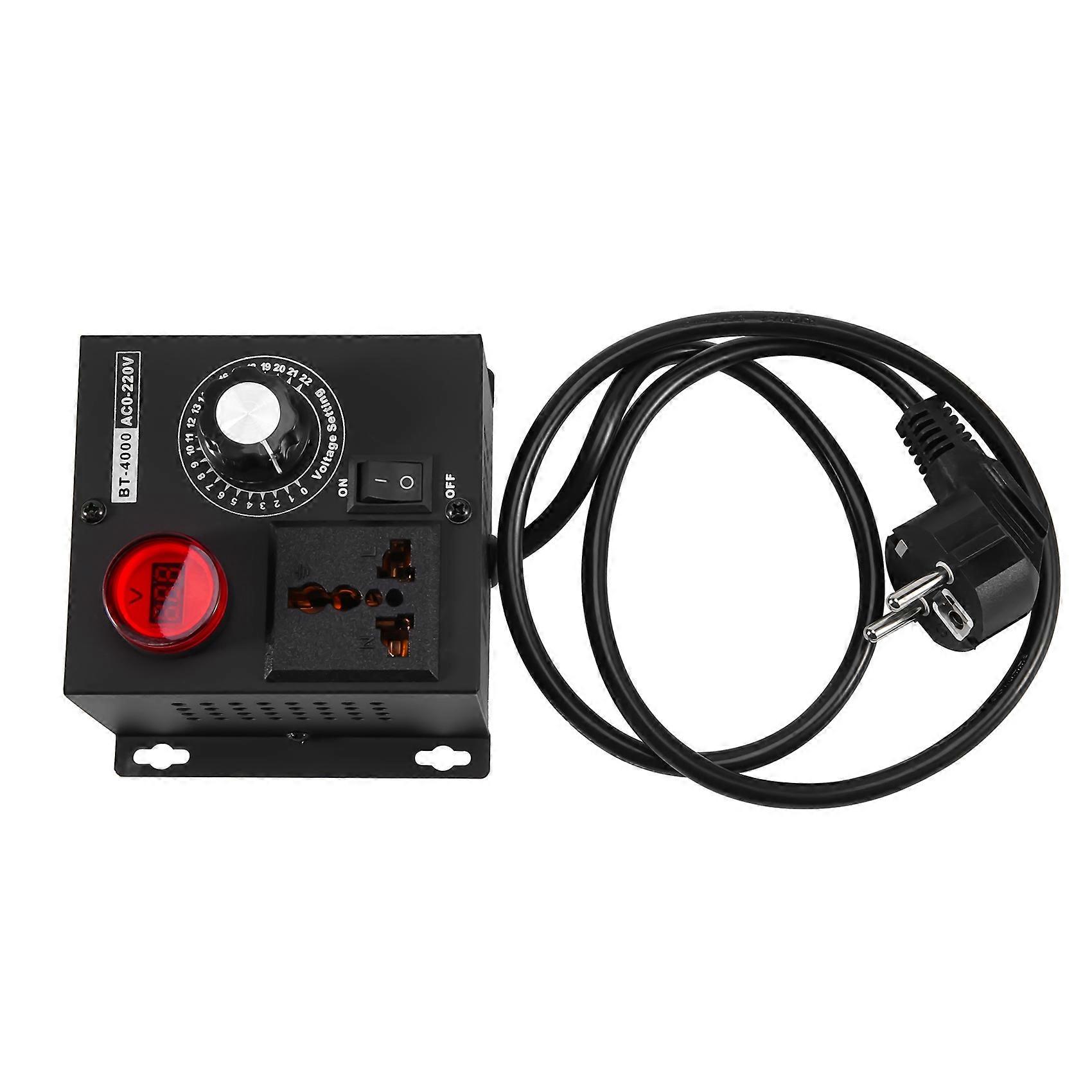 Ac220V 4000W Electronic Voltage Regulator Temperature Motor Fan Speed Controller Dimmer Electric To