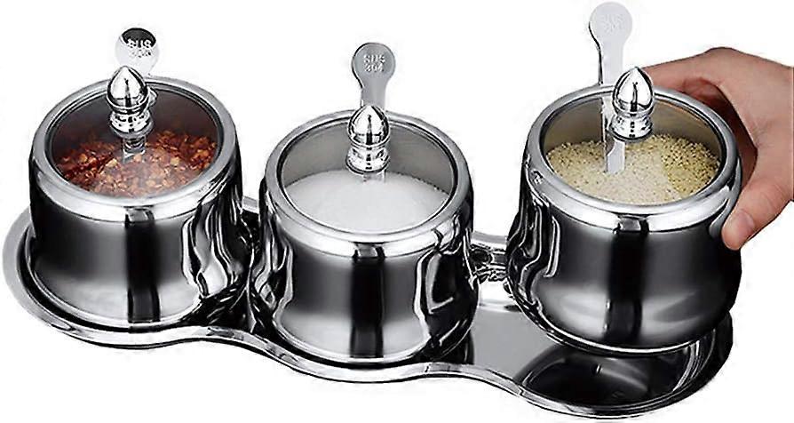 Keuken Rvs Kruidendoos Kruiderij Jar Set Spice Jar Spice Rack Condiment Cruet Fles Zout P