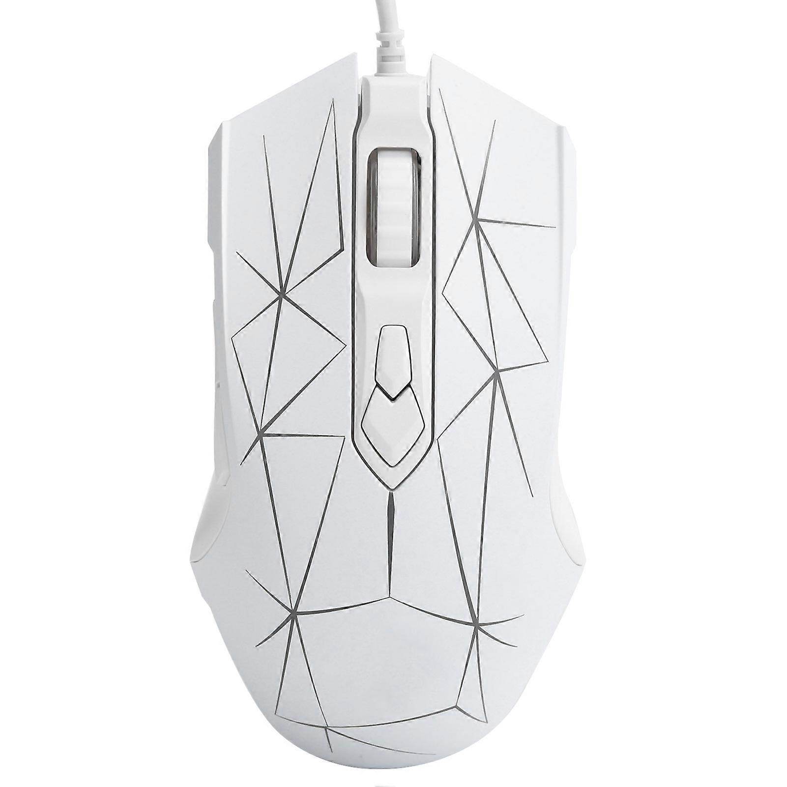 AJAZZ Souris Filaire 7 Bouton DPI Logiciel Réglable Macrodrive Accessoires Informatiques AJ52Blanc