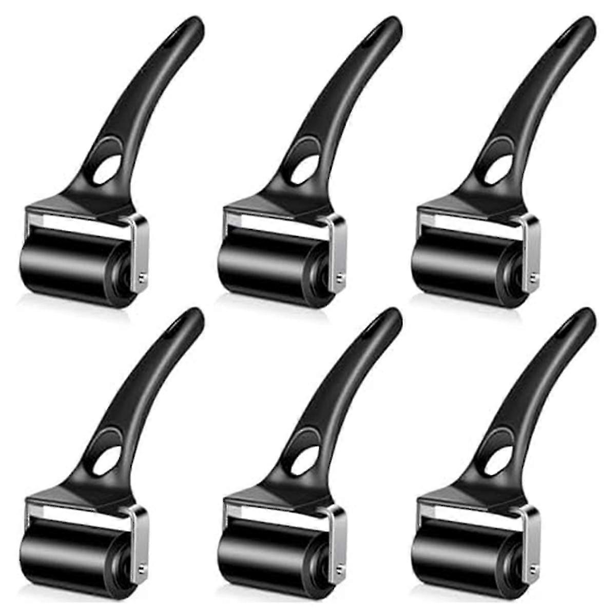 6 Pcs 2 Inches Black Ink Roller Tool Perfect For Gluing Printing Inking Paint Block Paper Art