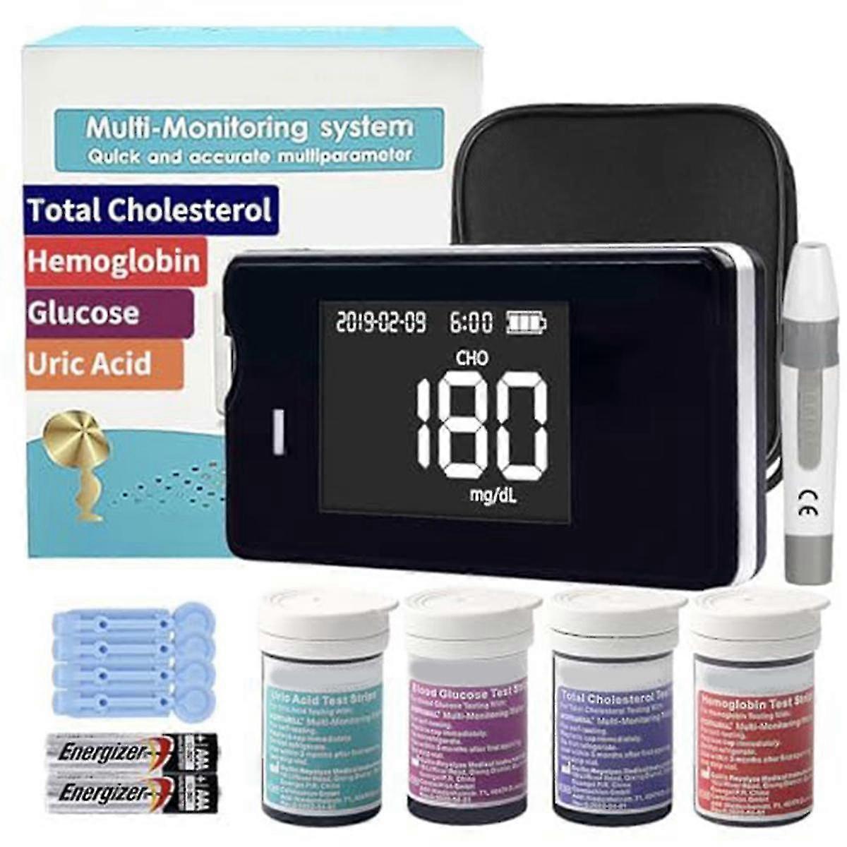 Hämoglobin-Tester-Kit, Hämoglobin-Tester, Cholesterin-Test-Kit, Harnsäure-Test-Kit, enthält insgesamt 40 Teststreifen