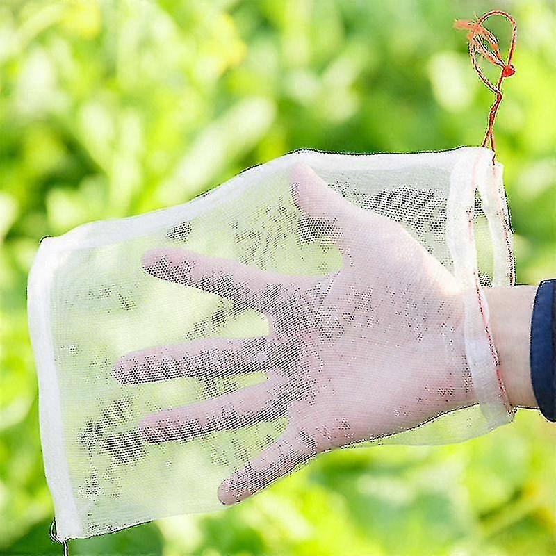 100pcs Garden Plants Fruit Net Protector Mesh Bag Prevent Against Insect Pest Bird