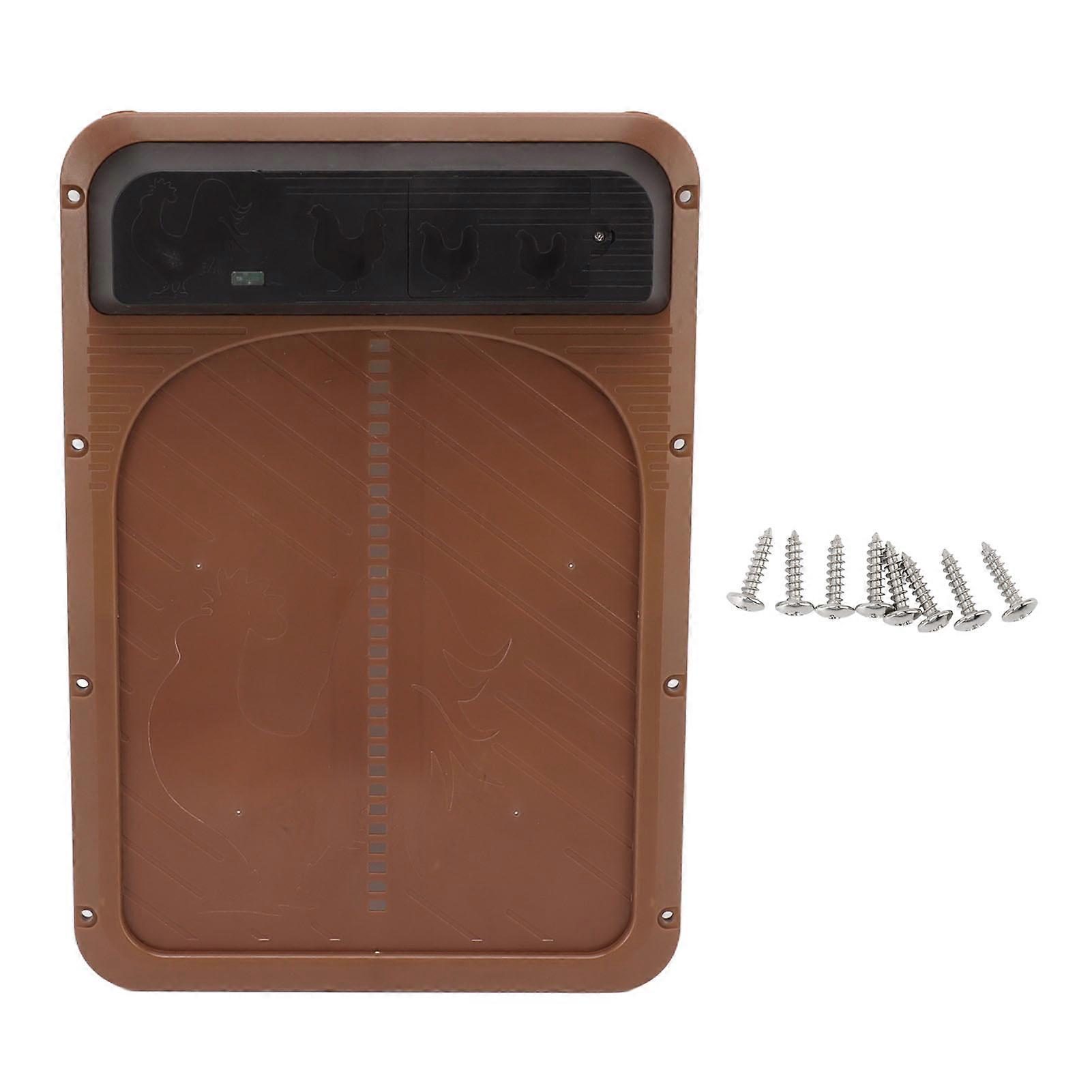 Porte de poulailler automatique Batterie en plastique alimentée par la lumière Porte de poulet automatique pour la ferme