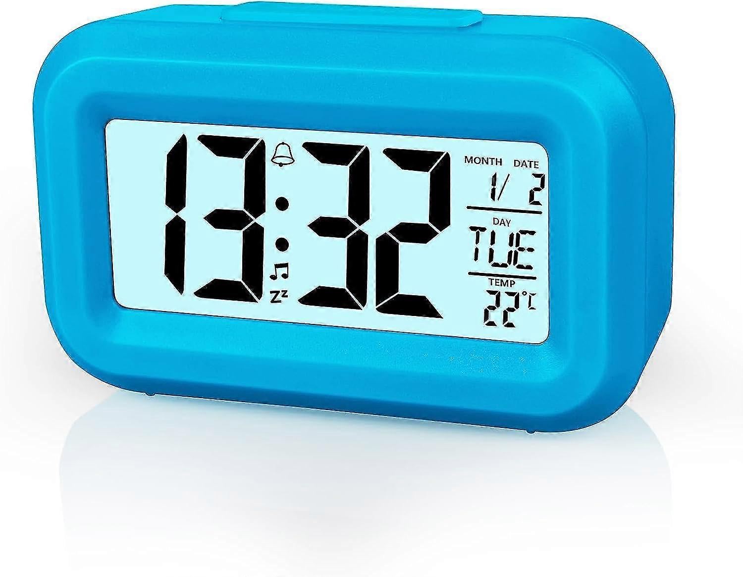 Despertador Digital Bedside, Led Display Clocks com soneca ajustável 12/24hr, temperatura, data, temporizador, despertadores de controle de luz