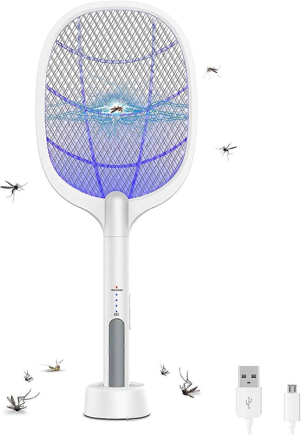 Electric Fly Swatter with Rechargeable Bug Zapper Racket - Indoor and Outdoor Mosquito Killer