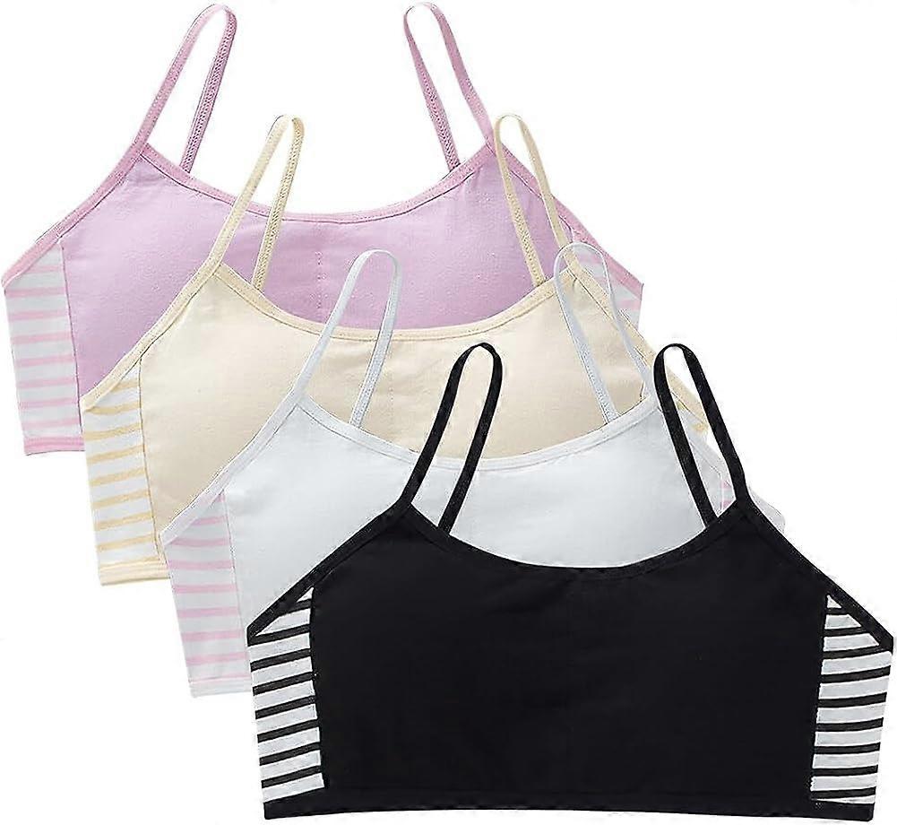 Soutien-Gorge De Sport Fille En Coton - Brassière Sans Couture Avec Coussinets Fixes Pour 10-16 Ans