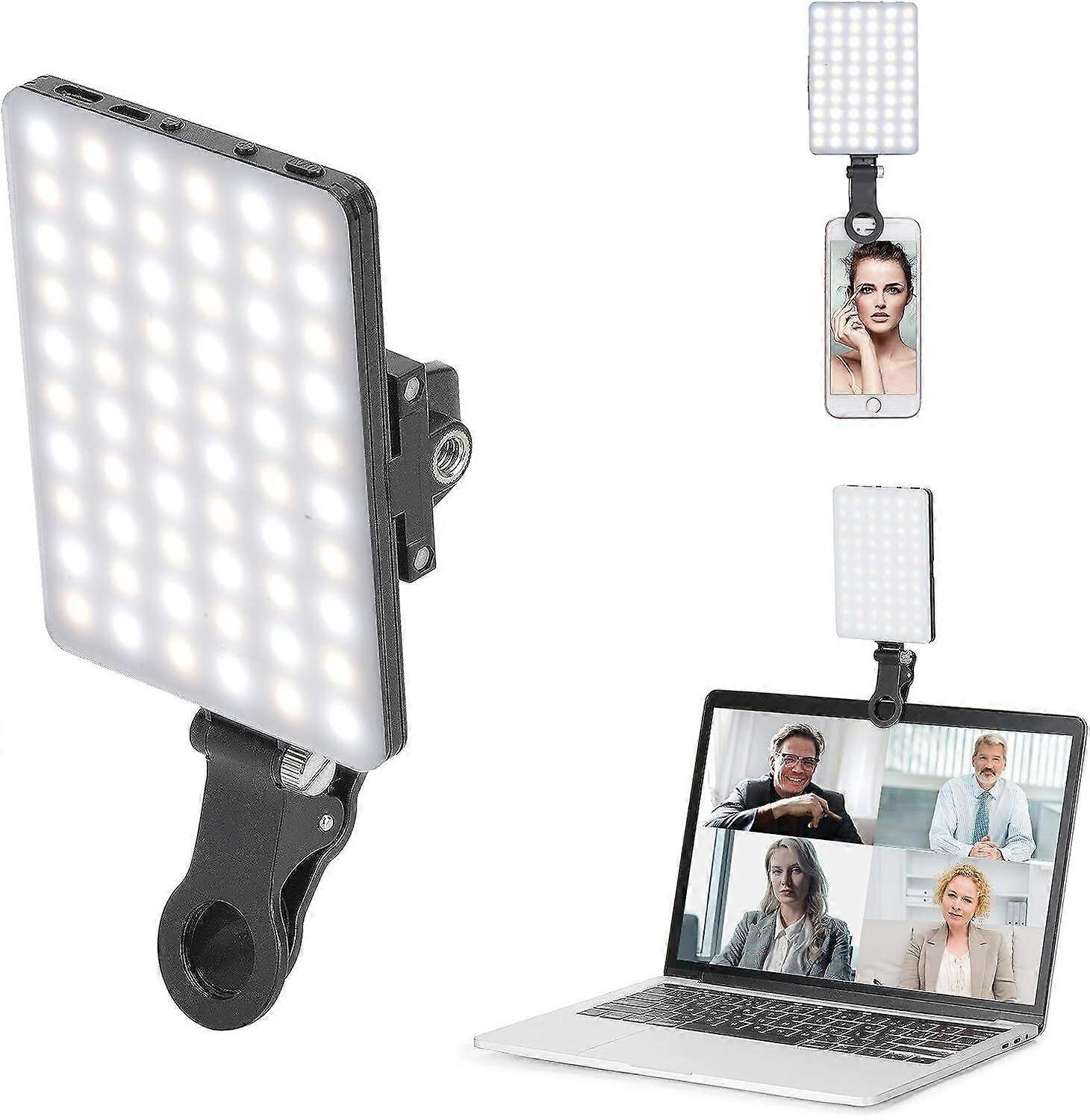 60 LED High Power Rechargeable Clip Fill Video Light Adjusted 3 Light Modes