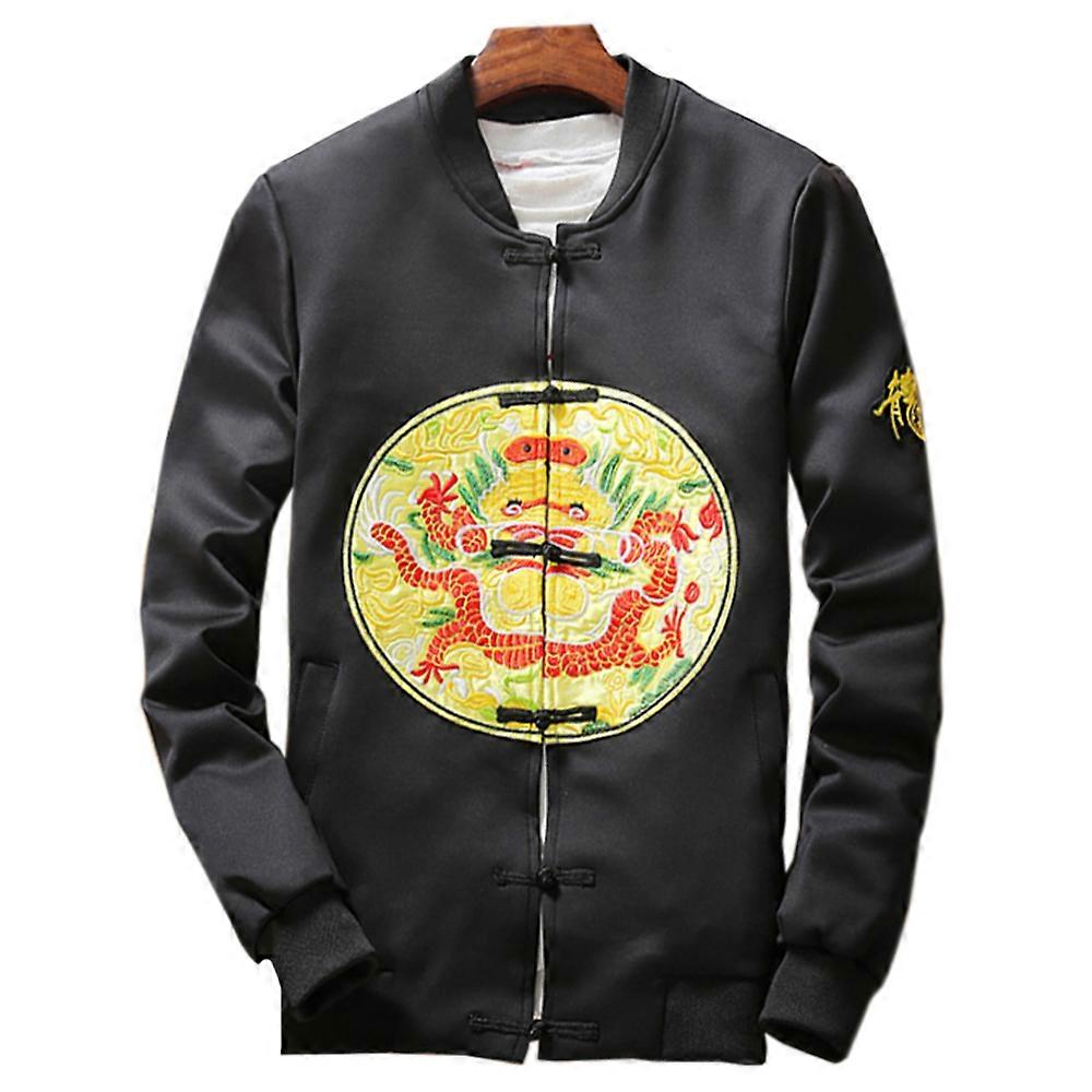 Man Embroidery Plate Button Jacket
