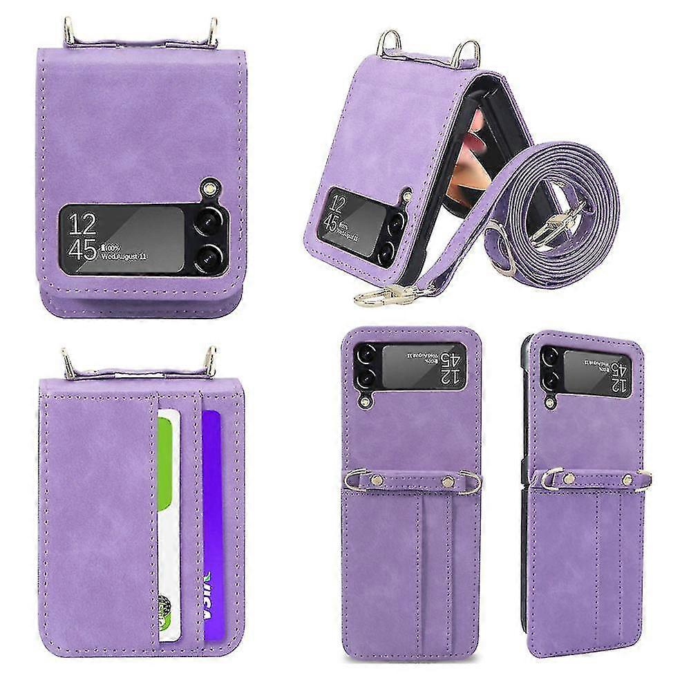 Folding Pu Leather Phone Case For Samsung Galaxy Z Flip 3