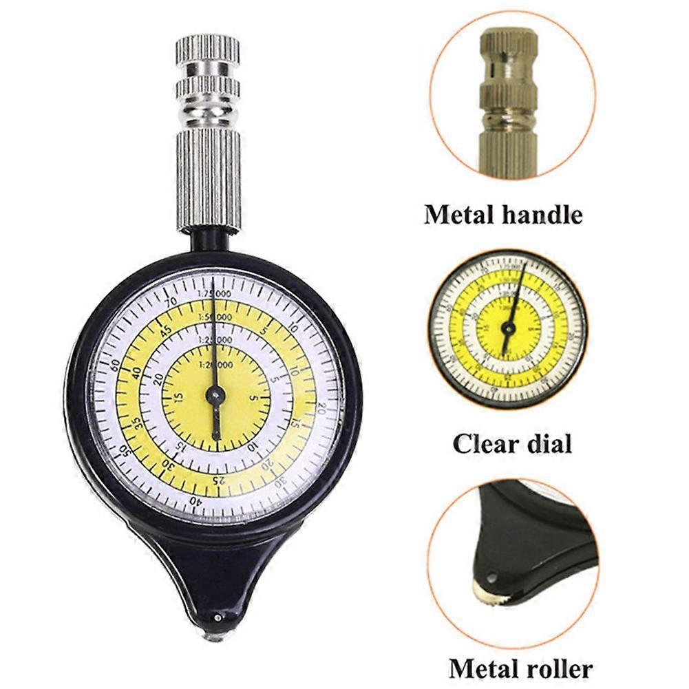 Hiking Map Odometer, Multifunctional Rangefinder Odometer Compass For Hiking Camping Cycling