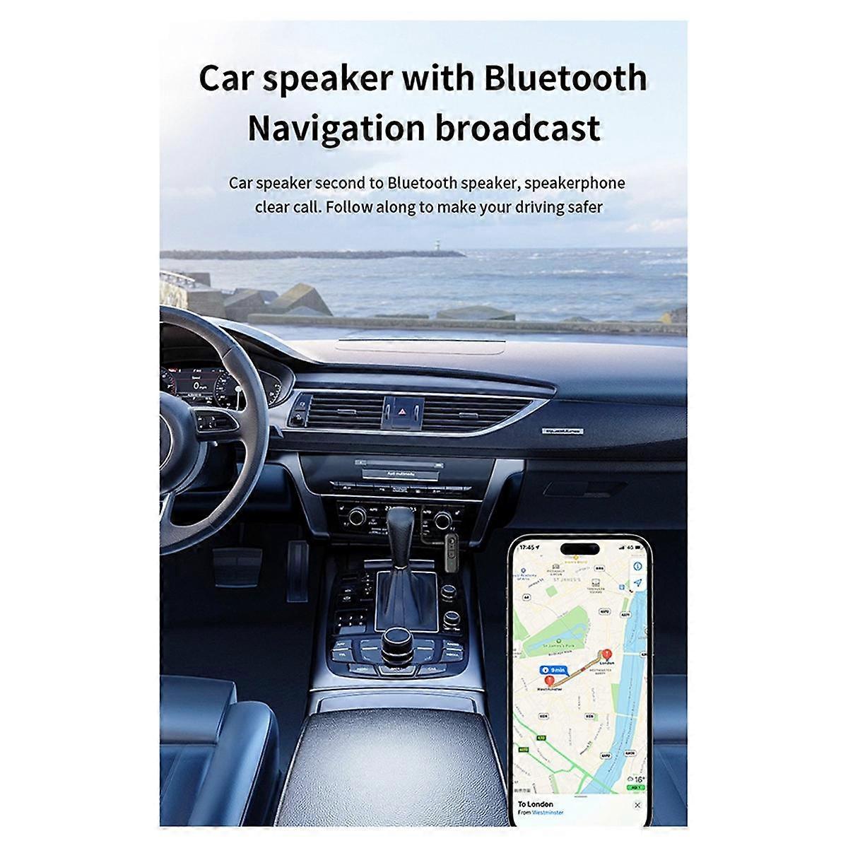 Bluetooth 5.3 Audio Receiver Transmitter 3.5MM AUX with Mic Stereo Music Adapter for Headphones PC
