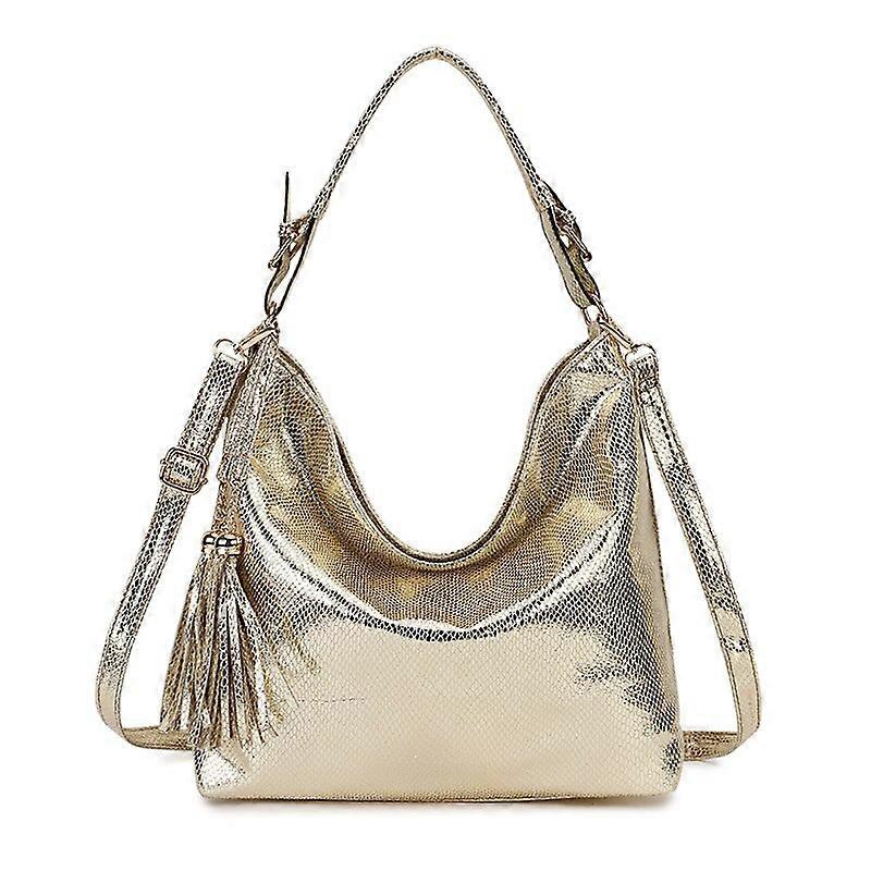 Handväskor Högkvalitativ läder Kvinnor Handväska Hobo Tofs Kvinnor Axelväska Stor Svart Dam Handväska Kvinnlig Crossbody Väskor för kvinnor